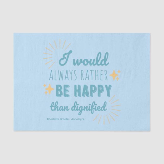 Papel De Seda Cita Jane Eyre I - Edición Azul (Anverso)