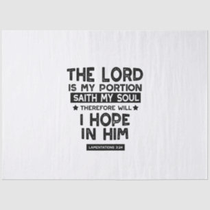 Papel De Seda Citas de Lamentaciones 3:24 El Señor es Mi Porción