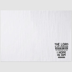 Papel De Seda Citas de Lamentaciones 3:24 El Señor es Mi Porción