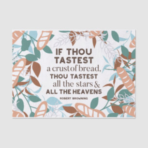 Papel De Seda Citas de pan de Robert Browning