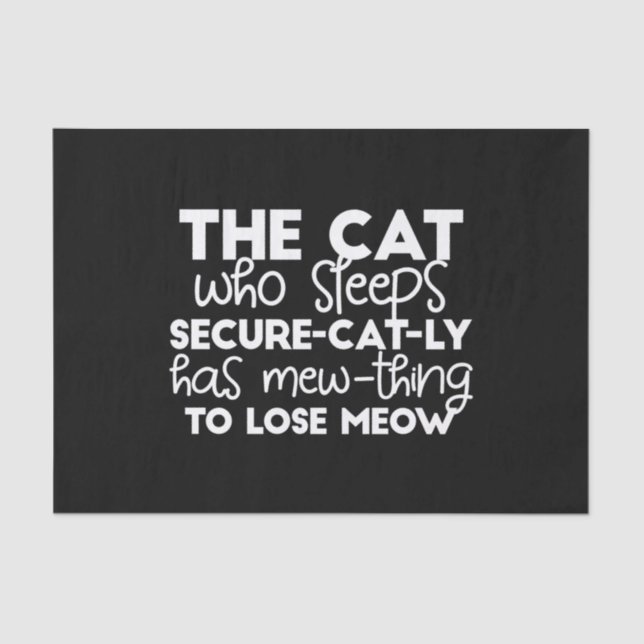 Papel De Seda citas divertidas de gato dormido (Anverso)
