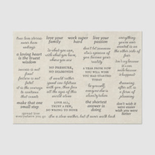 Papel De Seda Citas motivacionales de tipografía de época