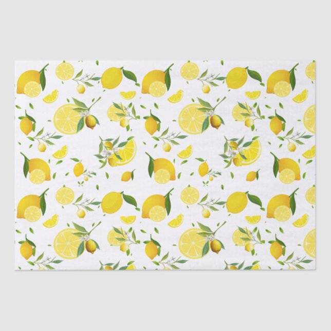 Papel De Seda Cítricos TROPICAL SUMMER FRUIT Naranja limones Sli (Anverso)