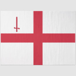 Papel De Seda City of London Flag (Inglaterra) (Capital del Rein