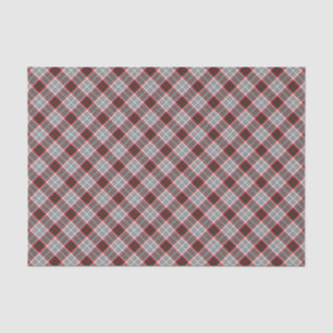 Papel De Seda Ciudad de Edimburgo Tartán Placa Rojo Gris Negro