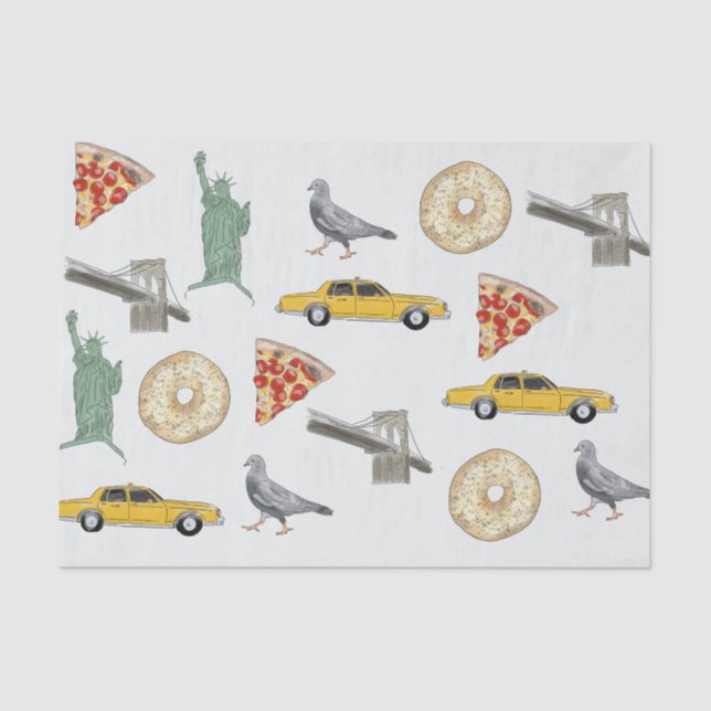 Papel De Seda Ciudad de Nueva York (Anverso)