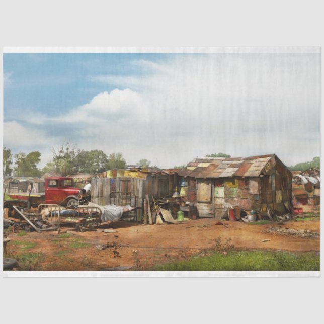 Papel De Seda Ciudad de Oklahoma Ciudad OK - Hooverville 1939 (Anverso)