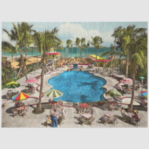 Papel De Seda Ciudad - Miami FL - Sitting poolside 1941