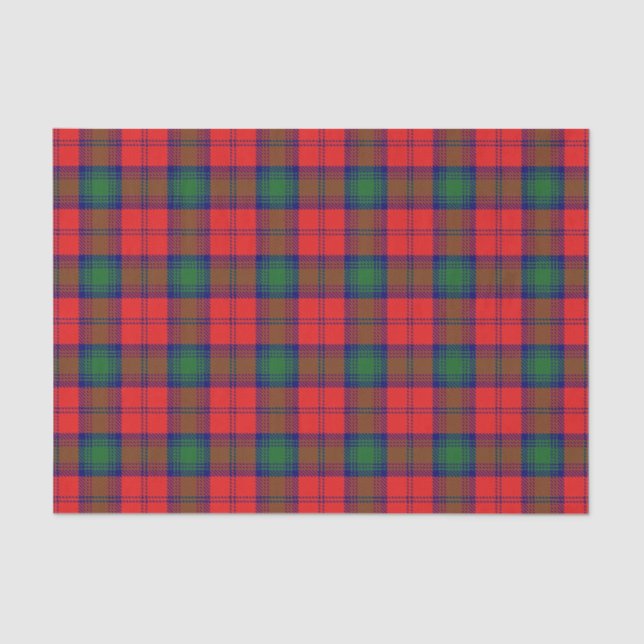 Papel De Seda Clan Lindsay Red Green Tartán (Anverso)