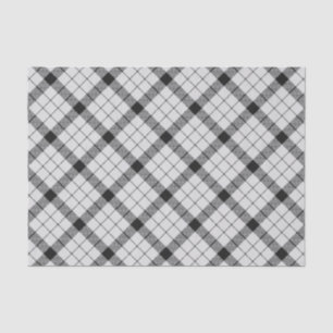 Papel De Seda Clan MacFarlane Tartán blanco y negro