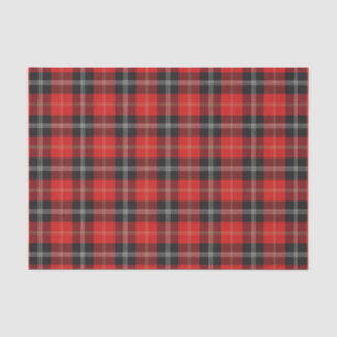 Papel De Seda Clan Marjoribanks Red Black Tartán