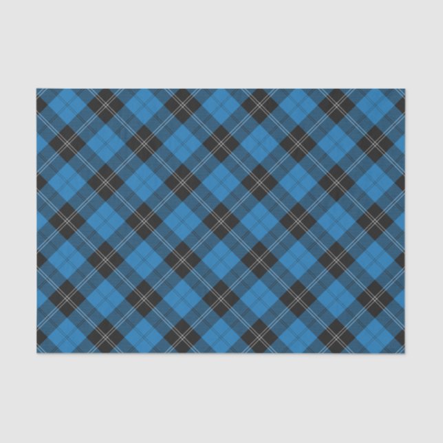 Papel De Seda Clan Ramsay Blue Hunting Tartán (Anverso)