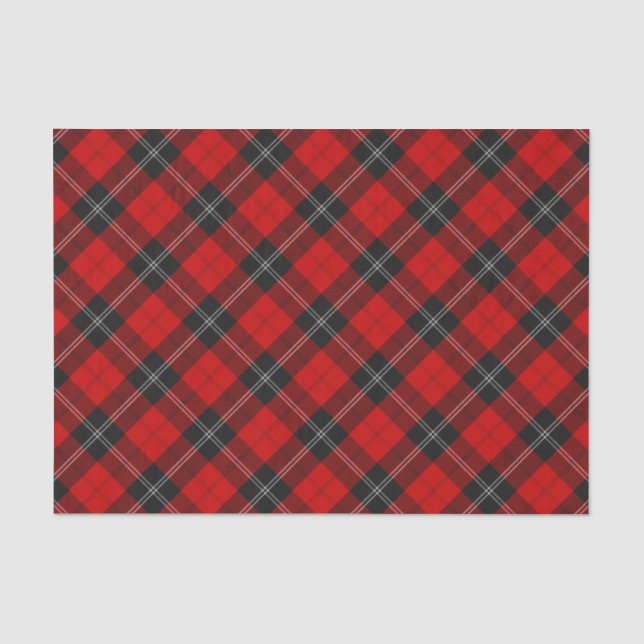 Papel De Seda Clan Ramsay Red Tartan (Anverso)