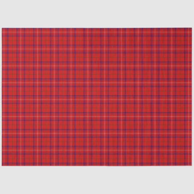 Papel De Seda Clan Rosa Tartan (Anverso)
