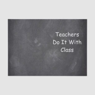 Papel De Seda Clase Chalkboard Diseño Idea de regalo