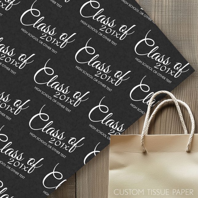 Papel De Seda Clase con curso de Personalizado y secundaria (Custom Tissue Paper)