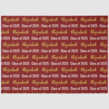 Clase de 2025 Nombre del graduado Oro Blanco Rojo