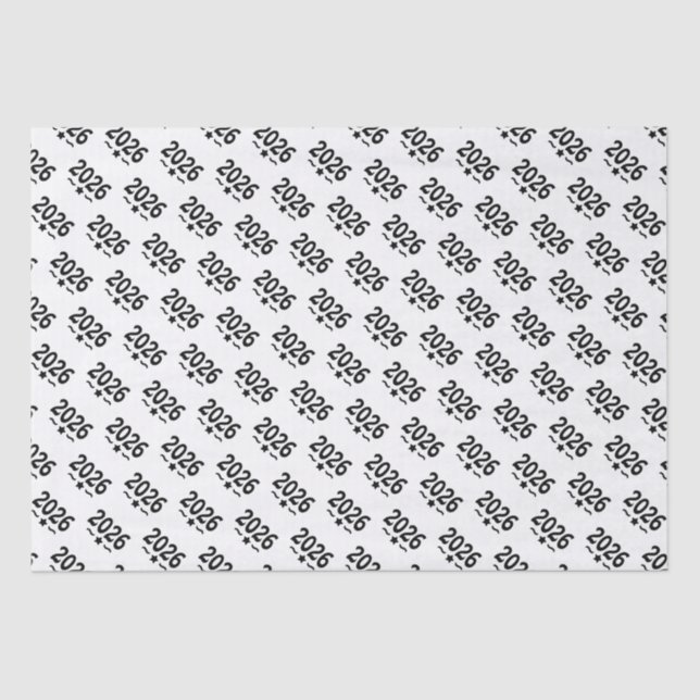 Papel De Seda Clase Estrella de 2026 Graduación (Anverso)