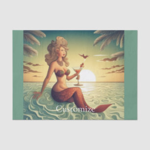 Papel De Seda Clásica Martini Mermaid Thunder_Cove