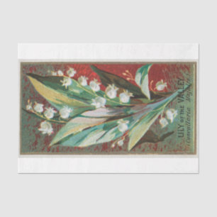 Papel De Seda Clásico antiguo vintage Lily de las Flores del Val