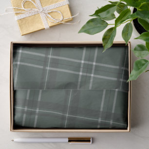 Papel De Seda Clásico audaz caza plaid de vacaciones verde