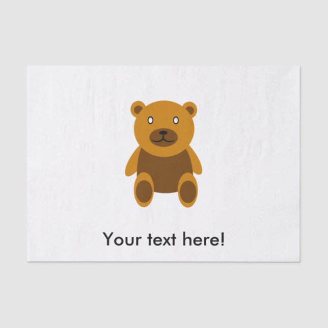 Papel De Seda Clásico de teddybear marrón (Anverso)