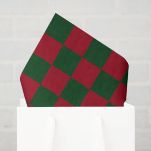 Papel De Seda Clásico estampado de tablero de ajedrez de Navidad