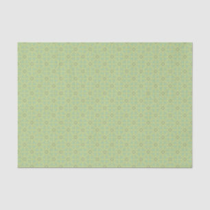Papel De Seda Clásico Geométrico del Patrimonio Occidental Verde
