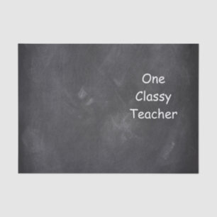 Papel De Seda Clásico Profesor Chalkboard Diseño Idea de regalo
