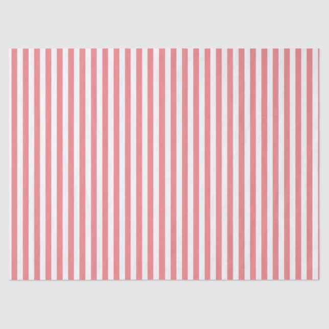PAPEL DE SEDA CLÁSICO RAYADO ROJO CLARO (Anverso)