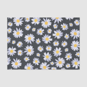 Papel De Seda Clásico White Daisy Flowers Botánico