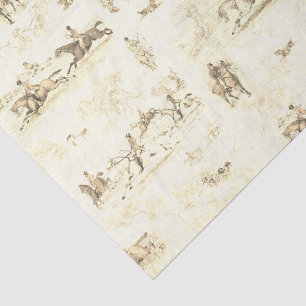 Papel De Seda Clásicos jinetes ingleses vintage con sabuesos de