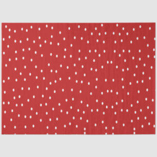 Papel De Seda Clásicos puntos de polka rojo y blanco