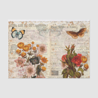 Papel De Seda Clasificados de época con mariposas