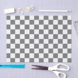 Papel De Seda Classic Grey checkerboard