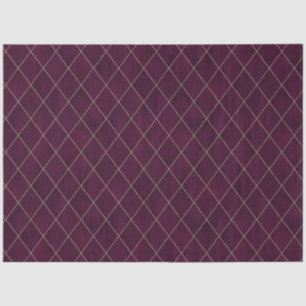 Papel De Seda Classic Maroon Velvet Argyle Pattern Luxury