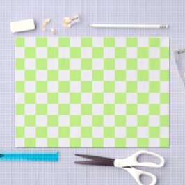 Papel De Seda Classic visual lime checkerboard