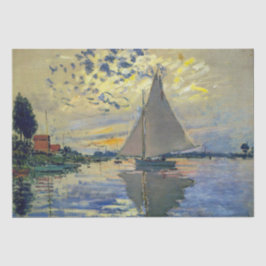Papel De Seda Claude Monet - Barco de vela en Le Petit-Gennevill