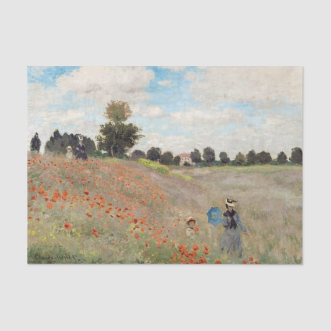 Papel De Seda Claude Monet - Campo de amapola (Anverso)