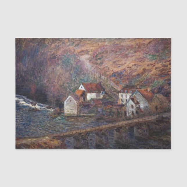 Papel De Seda Claude Monet - El puente en Vervy (Anverso)