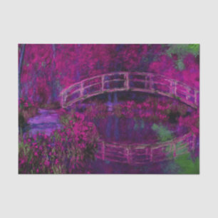 Papel De Seda Claude Monet El Puente Japonés púrpura