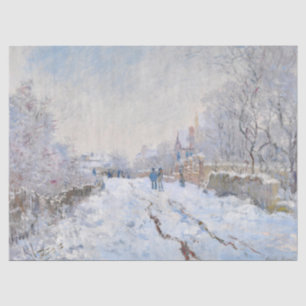 Papel De Seda Claude Monet - Escena de nieve en Argenteuil