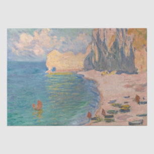 Papel De Seda Claude Monet - Etretat: Playa y Falaise d'Amont