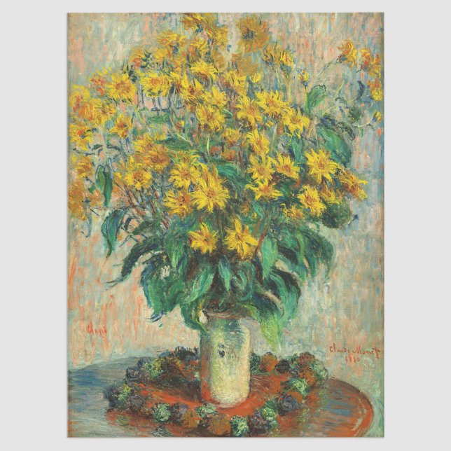 Papel De Seda Claude Monet - Flores de alcachofa de Jerusalén (Subido por el creador)