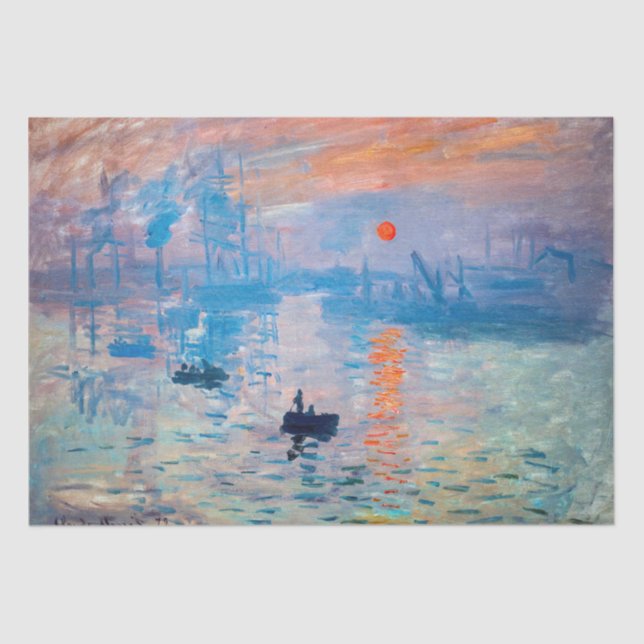 Papel De Seda Claude Monet - Impresión, amanecer (Anverso)