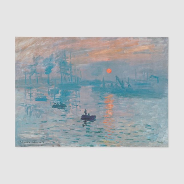 Papel De Seda Claude Monet Impresión Amanecer Francés (Anverso)