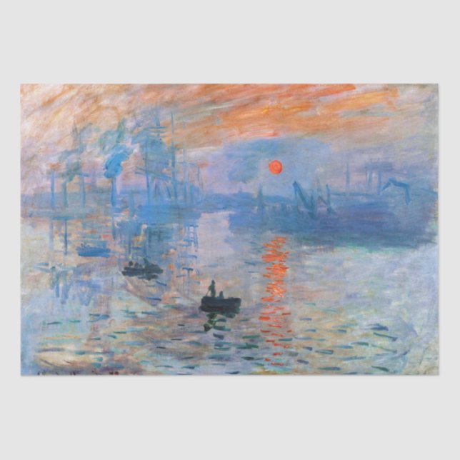 Papel De Seda Claude Monet | Impresión, Sunrise (1872) (Anverso)