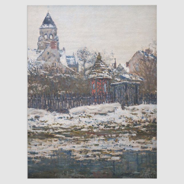 Papel De Seda Claude Monet - La Iglesia de Vetheuil (Subido por el creador)
