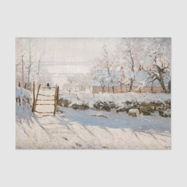 Papel De Seda Claude Monet - La Urraca (Anverso)