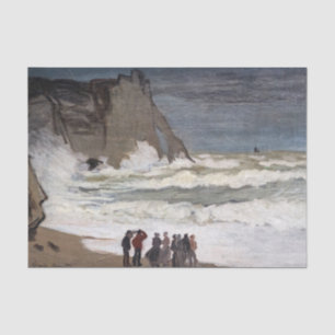 Papel De Seda Claude Monet - Mar duro en Etretat